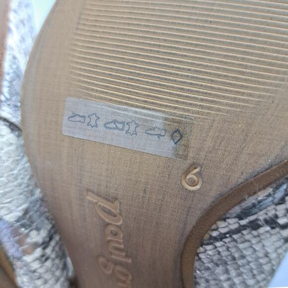 PAUL GREEN Cayanne Peep Toe Sandal Bootie Block Heel 8.5 Gray Snake Leather - Picture 9 of 10